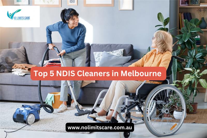 Professional NDIS cleaner tidying up a home in Melbourne